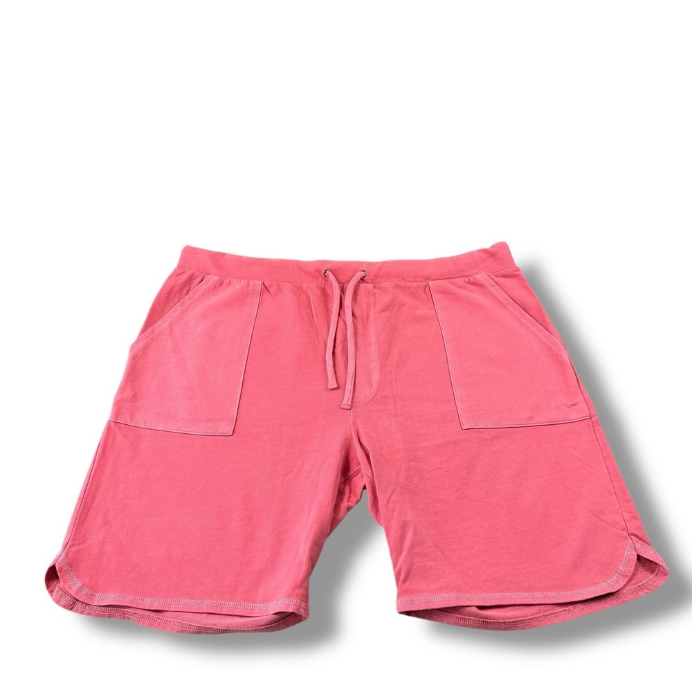 Good Life USA Clothing French Terry Cotton Pink Sweat Shorts 9" Mens Sz 2XL EUC